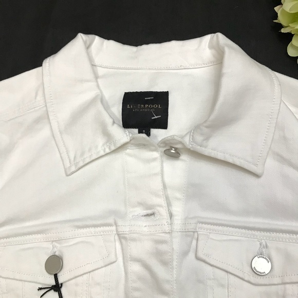 Liverpool Kolten Powerflex White Denim Jacket New - Picture 5 of 8
